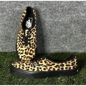 Size 7 Women - Vans Authentic Lowpro Skate Shoe Leopard S24